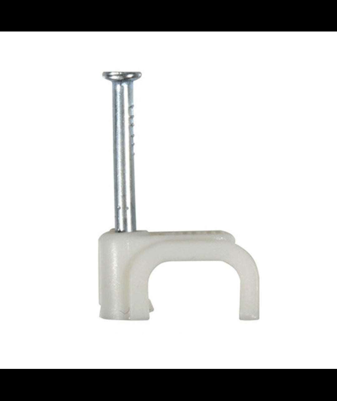 Cable Clips 10.5mm white flat 100 pack
