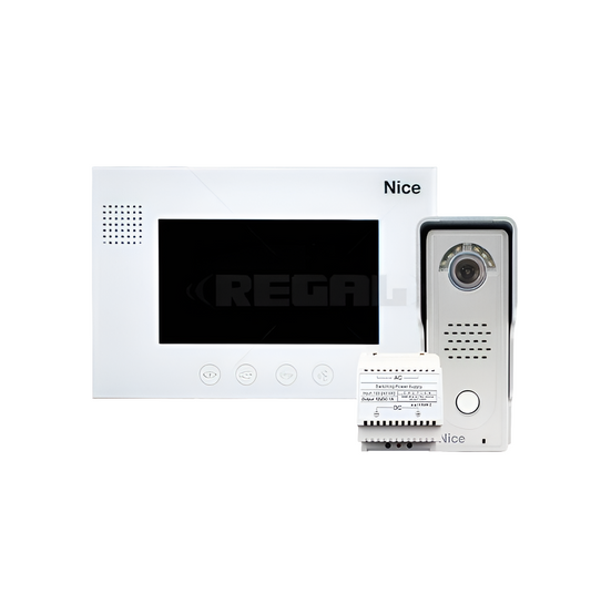 NICE 7" Colour Video Intercom Kit Incl Die Cast Aluminium Gate Station