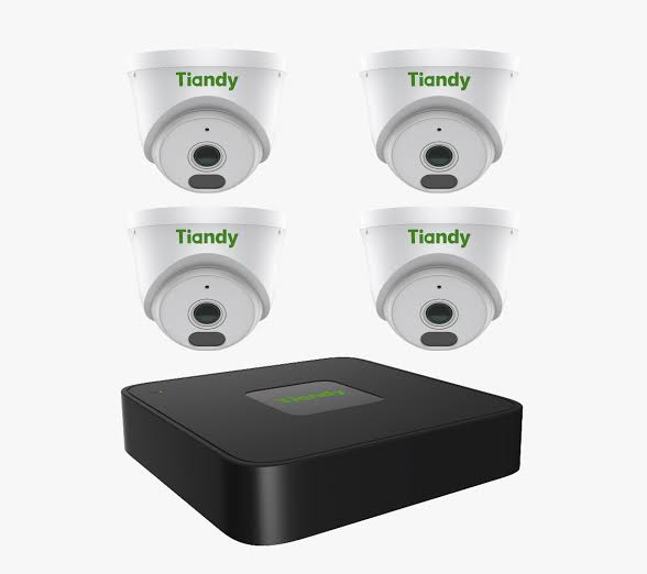 Tiandy 4 camera IP Kit with 8CH recorder & 1TB HDD