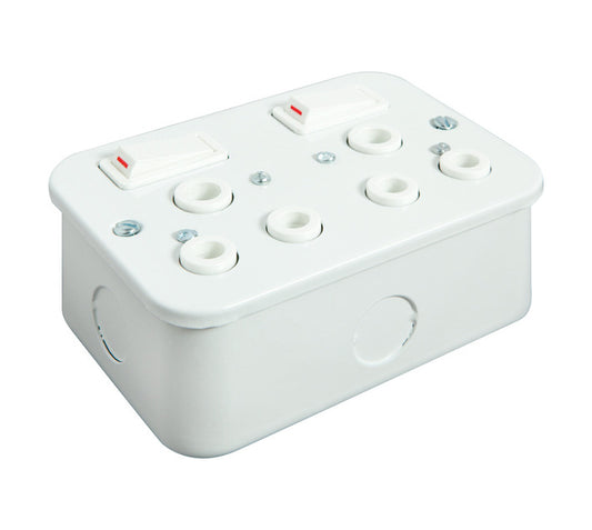 Double industrial plug box