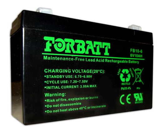 Forbatt 6v 10ah battery